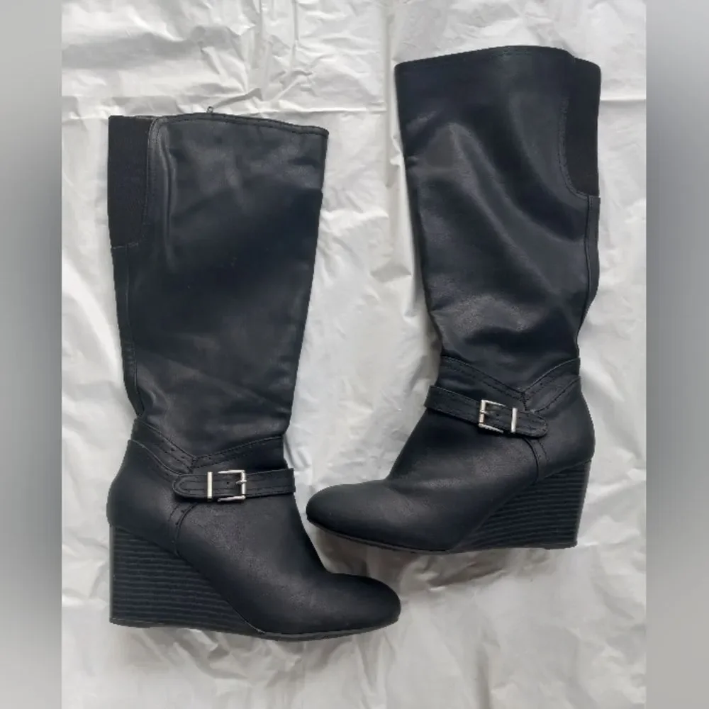Mia Women's Claretta Knee High Boot Black Sz 8.5 - Picture 1 of 13
